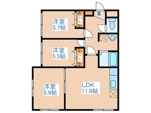 澄川コートの物件間取画像